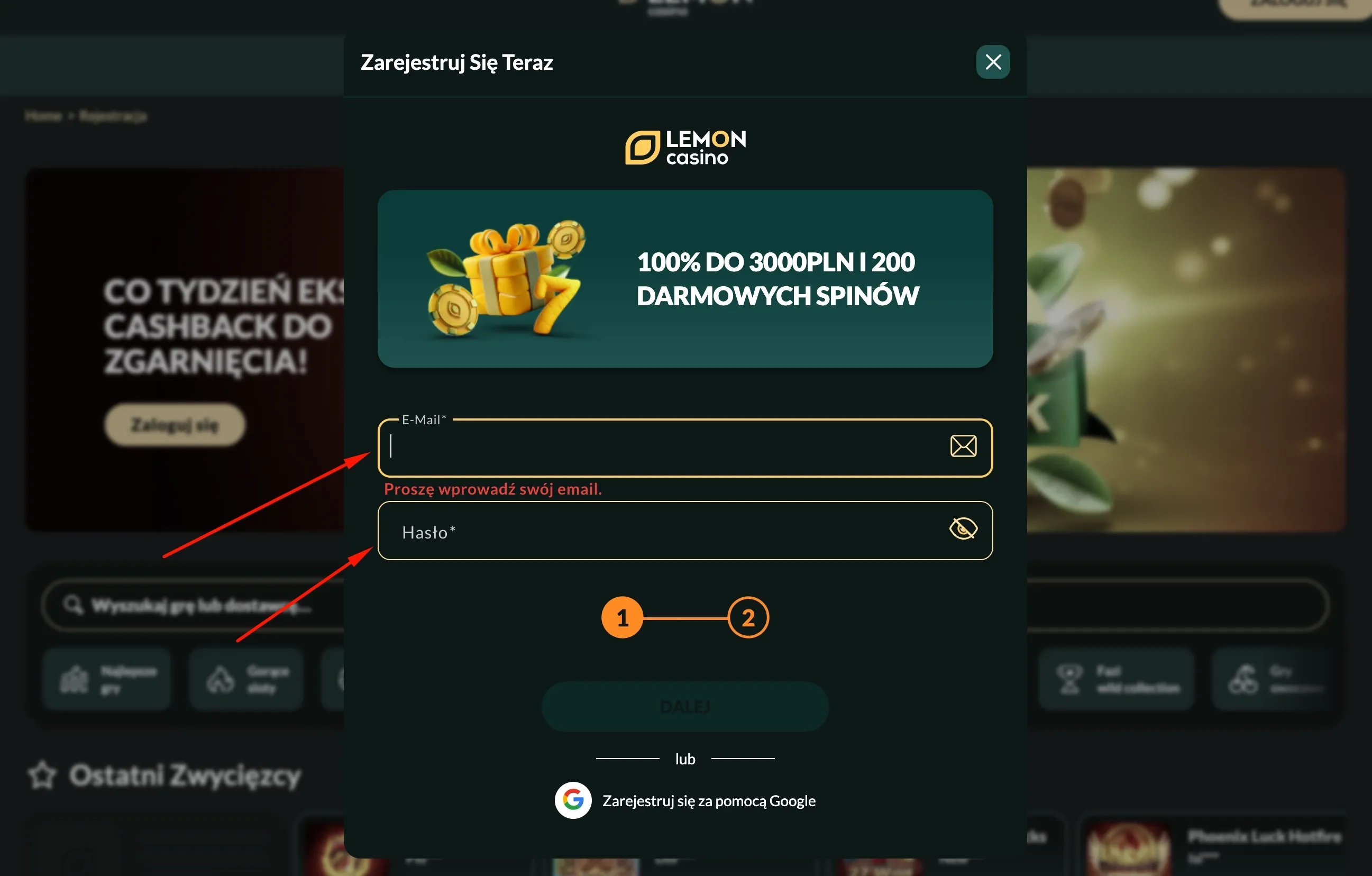 Aktywuj bonus